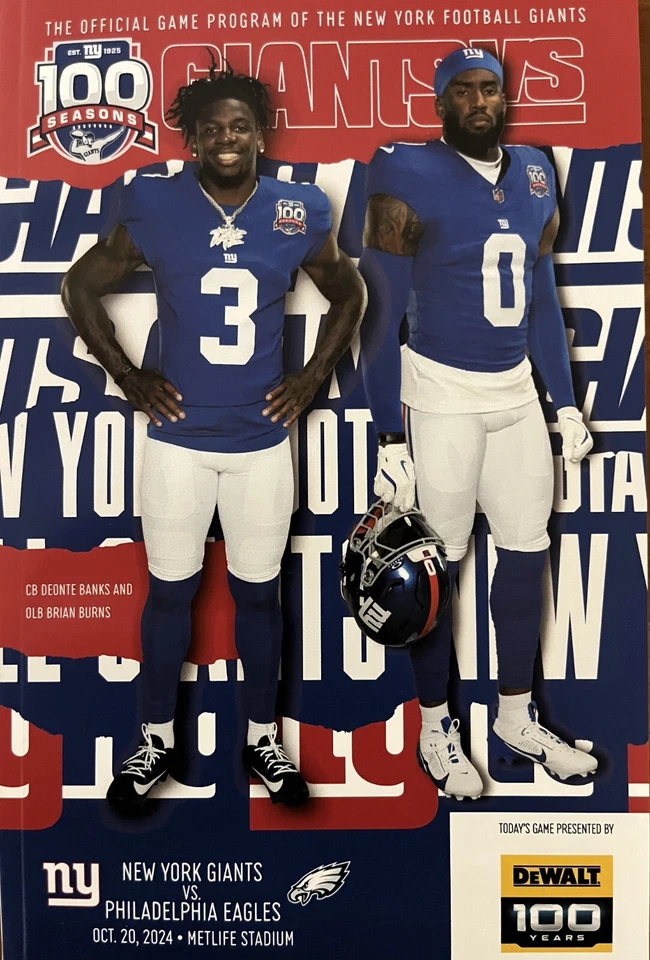 2024 NEW YORK N.Y. FOOTBALL GIANTS GAMEDAY NFL SUPER BOWL VS. EAGLES 94 PGS. - Image 1 of 1