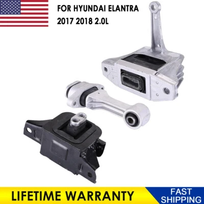 Juego de montaje de motor y transmisión de 3 piezas para Hyundai Elantra 2017 2018 2,0 L Foto 1 de 4