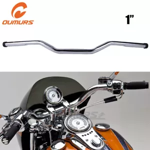 For Harley Motorcycle 1" Dimpled 3" Rise Tracker Drag Bars Handlebars Custom US - Foto 1 di 12