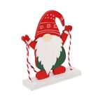 Red Skiing Santa Claus Ornament Cute Santa Figurines  Desktop