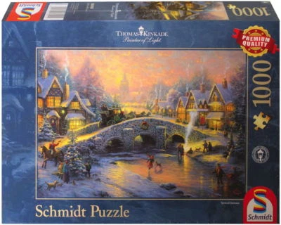 1000 Teile Schmidt Spiele Puzzle Thomas Kinkade Winterliches Dorf 58450