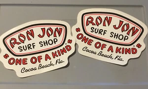 2 Ron Jon Surf Shop Sticker - Cocoa Beach, Florida Pk/2 - Picture 1 of 2