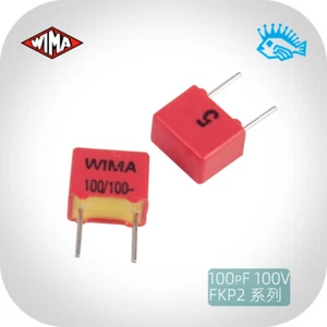 100pF 100V FKP2 series WIMA 101/n1/100p brand new Film Capacitor copper feet - Picture 1 of 4