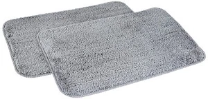 Anti-Slip Microfibre Bathmat hassle-free clean( 40cm x 60cm ) Grey 2 Pcs - Picture 1 of 5