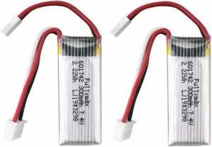 Set di 2 batterie agli ioni di litio da 7,4 V 300 mAh per aerei WLToys F959, ... - Imagen 1 de 5