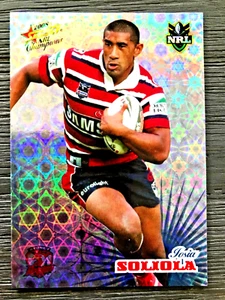 2008 NRL SELECT CHAMPIONS 'HOLOGRAPHIC FOIL' TRAD/CARD - IOSIA SOLIOLA/ROOSTERS - Picture 1 of 1