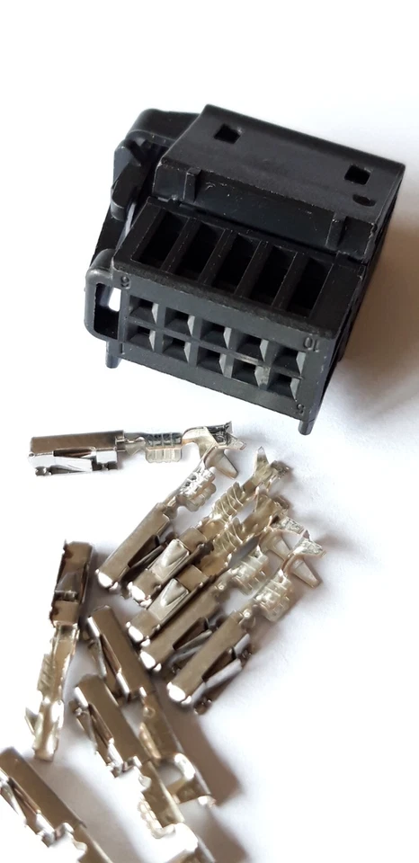 MQS Stecker 10 polig 6R0 972 930  6R0972930  & 10 MQS Pin´s VW AUDI - Bild 1 von 1