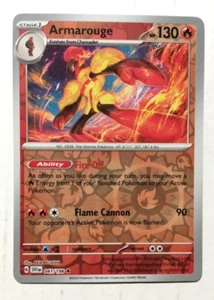 Armarouge 041/198 Scarlet & Violet Holo Rare Pokemon Card TCG NM Off Center  - Picture 1 of 2