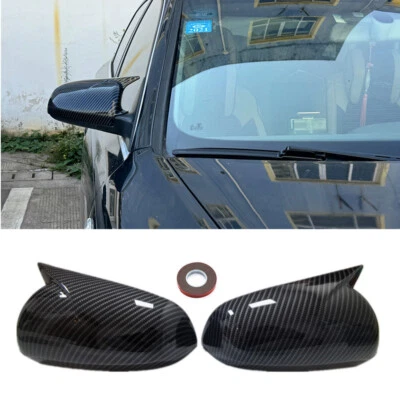 Cubierta de espejo retrovisor lateral estilo bocina aspecto carbono para Audi A3 S3 A4 S4 B7 A6 S6 2005-2008 Foto 1 de 4