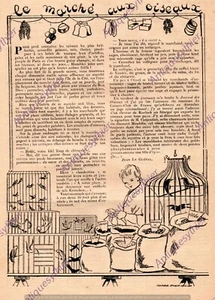 PARIS MARCHE AUX OISEAUX OISEAU JEAN LE GUEVEL 1949 BIRDS MARKET - Bild 1 von 1