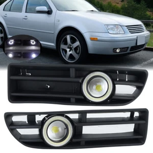 2pcs Fog Light LED Front Bumper Grille DRL Lamps For VW Bora Jetta MK4 1999-2004 - Picture 1 of 10