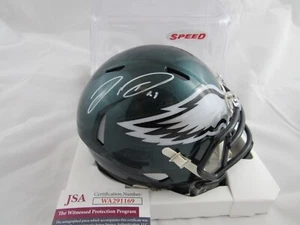 Mini casco Jordan Davis Philadelphia Eagles firmato autografato Speed JSA - Foto 1 di 3