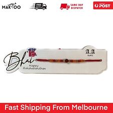 Traditional Rudrakha and Mogra Rakhi by Makroo - Posted From Australia