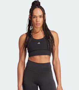 Adidas Damen RUN POCKET MEDIUM-SUPPORT BH Schwarz Gr. S (A/B) Neu - Bild 1 von 7