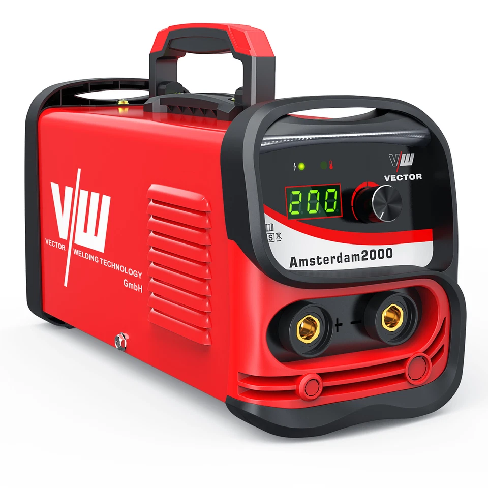 VECTOR WELDING Amsterdam 2000II Elektroden schweißgerät , MMA 20-200A，Hotstart, Arc Force, IGBT