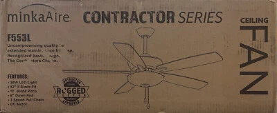 Minka Aire F553L-WHF Minute 52”Integrated LED Indoor Flat White Ceiling Fan New - Image 1 of 4