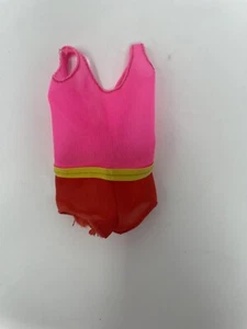 *VINTAGE* Barbie Sunset Malibu Francie Badeanzug Only #1068 rosa gelb - Bild 1 von 2