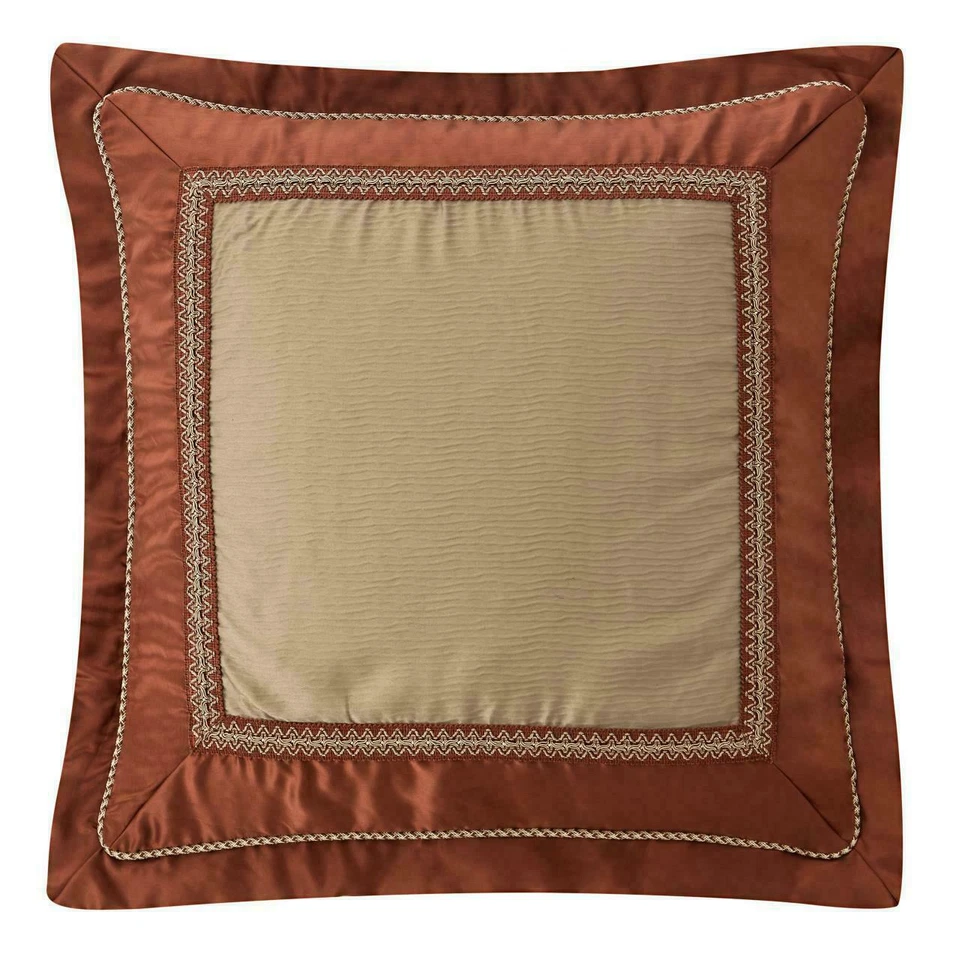 Pair of Waterford Fine Linens Jonet Spice 30x30 Euro Shams