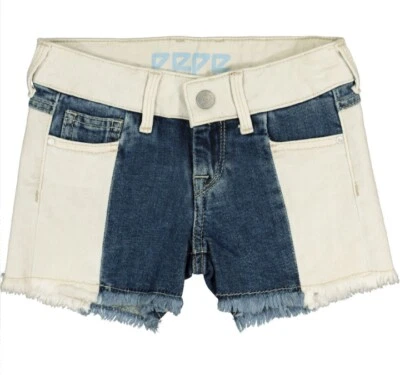 NUEVOS PANTALONES CORTOS BOHO PEPE DE MEZCLILLA AZUL BLANCO PARA NIÑAS 55 £ COLA DE ZORRO. 6 y 8 años Foto 1 de 4