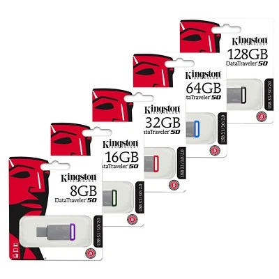 Kingston DataTraveler DT50 8GB/16GB/32GB/64GB/128GB USB 3.0 3.1  Memory Stick-UK - Image 1 of 4