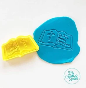 Comunione Formine Biscotti Libro Prima Comunione Cookie Cutter - Picture 1 of 1