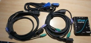BlackBox ServSwitch KVM 724 746-5500 with ALL CABLES DE15 male female METAL - Picture 1 of 12