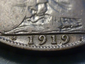 Great Britain, 1 Penny 1919H, KM# 810, very low mintage for the series - Picture 1 of 4