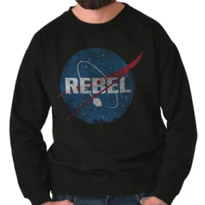 Cool Distressed Space Movie Rebel Ship Logo Womens or Mens Crewneck Sweatshirt - Picture 1 of 9