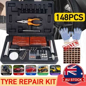 4WD Offroad 148PCS Tyre Puncture Repair Recovery Kit Heavy Duty Plugs Tubeless - Picture 1 of 12