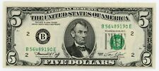 1974  $5 Five Dollar  Federal Reserve Note, New York, CU