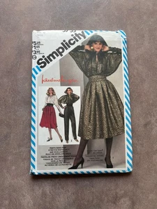 Vintage Simplicity Sewing Pattern Miss Tapered Pants Blouse Cummerbund Size 10 - Picture 1 of 2