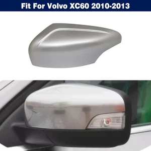 Left Driver Side Rearview Mirror Cap Cover Shell Silver For Volvo XC60 2010-2013 - Picture 1 of 16