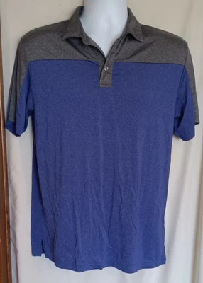 Camisa polo de golf Ben Hogan Performance azul y gris manga corta para hombre S ~ BONITA Foto 1 de 3