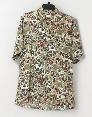 🔥 Vtg Pierre Cardin Mens Sz M Short Sleeve Button Up Hawaiian Shirt Multi Color - Image 1 of 4