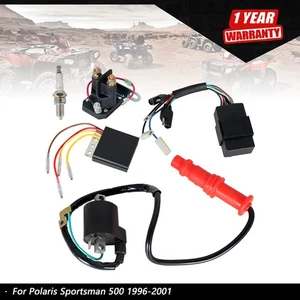 For Polaris Sportsman 500 4x4 HO Ignition Coil CDI Relay Regulator Spark Plug - Picture 1 of 9