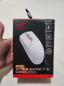 Asus ROG Strix Impact III Wireless Gaming Mouse - Lightweight, 36K DPI, WHITE  - Picture 1 of 6