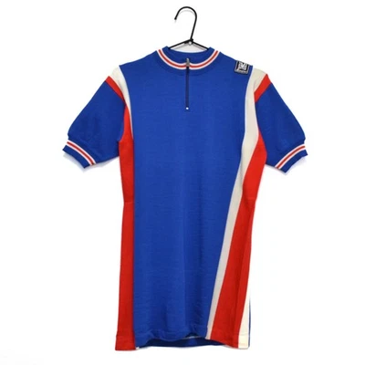 Camiseta deportiva vintage SMS Santini de lana acrílica para hombre ciclismo bicicleta talla 4 hecha en Italia Foto 1 de 4