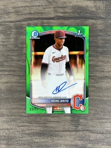 2025 Bowman Chrome #CPA-HB Heins Brito Green Raywave Refractor Auto /99 - Bild 1 von 2