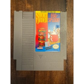 Nintendo NES Short order and egg-splode 2 for 1 game