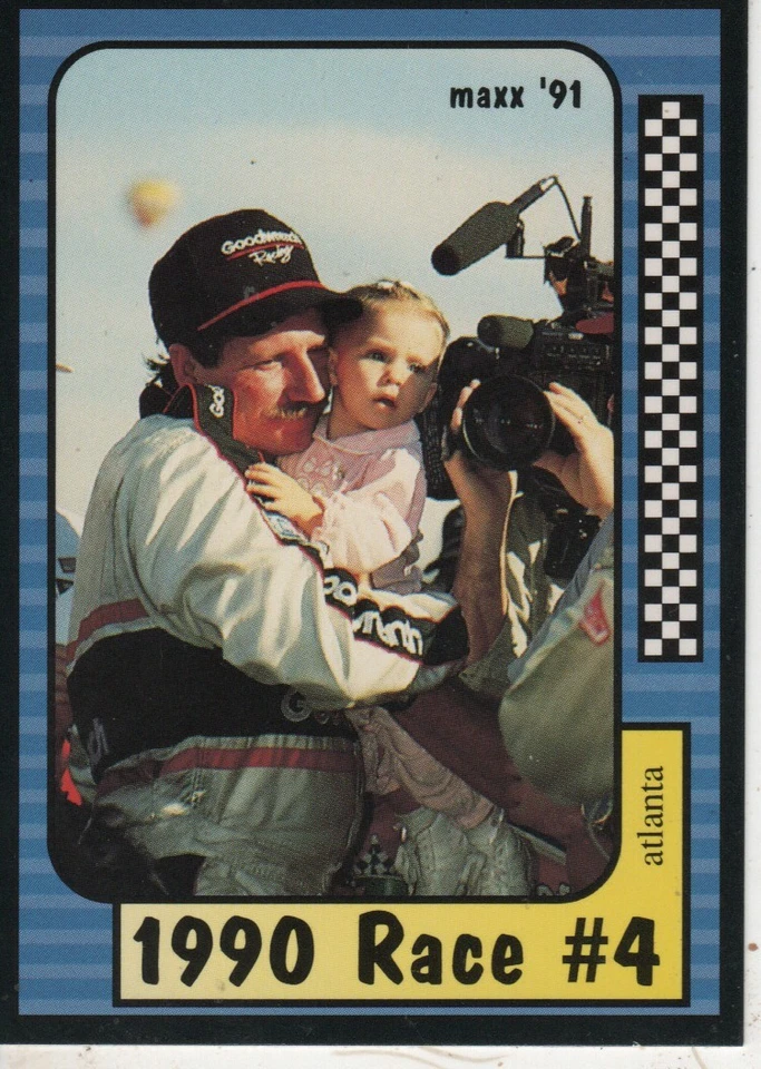 Dale EARNHARDT 1991 Maxx Racing #173 1990 Race 4 Atlanta Sports Card Vintage Era - Image 1 of 4