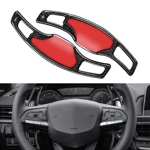 Lenkrad Schaltwippenverlängerung geschmiedeter Kohlefaser für Cadillac CT5 Black - Bild 1 von 12