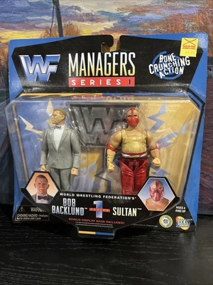 Jakks Pacific 1997 WWF Managers серия 1 Bob Backlund Sultan Bone Crunching WWE - Изображение 1 из 4