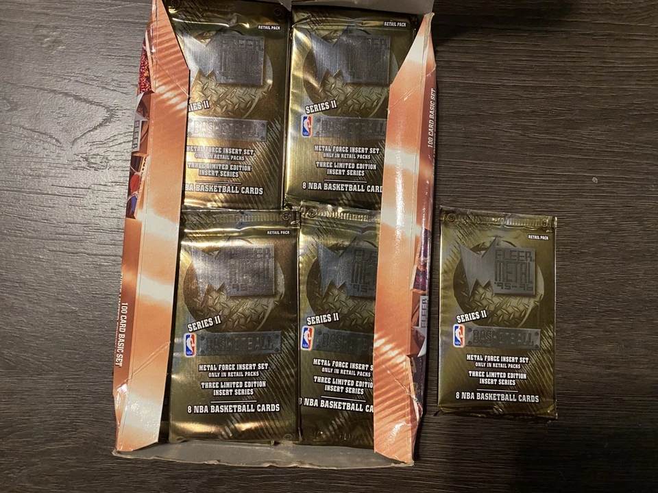 1995-96 Fleer Metal Basketball Cards Series 2 One Factory Sealed Pack