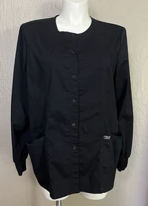 Cherokee Revolution Scrub Jacket Solid Black Nursing Medical Damen #WW310 XL - Bild 1 von 7