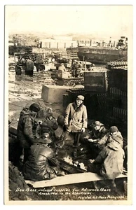WWII Echt Foto Postkarte US Navy Seabees Base Amchitka Aleuten Alaska RPPC - Bild 1 von 2
