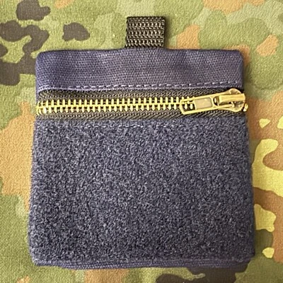 BOLSA EDC LONA ENCERADA AZUL Latón Cremallera Bolsillo Paquete Bolsa KIT BUSHCRAFT FIRE Foto 1 de 4