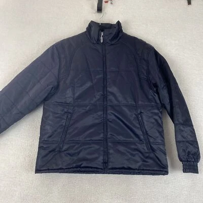 FILA 3-1 Hombres Exterior Puffer Grande Azul Marino Chaqueta Senderismo Abrigo con Chaleco Polar Foto 1 de 4