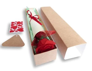 1 POEM SCROLL KRAFT BOX & ROSE VALENTINES, MUM NAN GRANDMA, MOTHERS DAY,BIRTHDAY - Picture 1 of 5