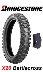 BRIDGESTONE X20 BATTLECROSS 120/80-19 Soft Rear Tire +Tube SUZUKI HONDA KAWASAKI - Picture 1 of 3