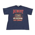 Vintage 90er Jahre Dumont neues Jersey gestreiftes T-Shirt Herren XL blau Made in USA